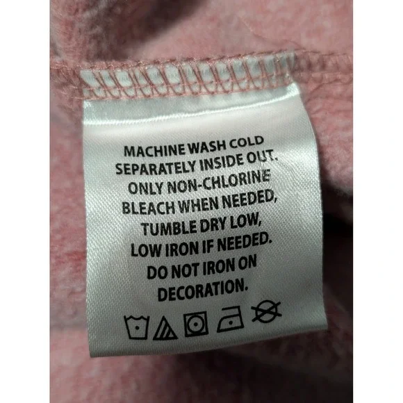 Southern Fried Cotton Womens XL Washed Pink Oversized Sweatshirt Pockets - Picture 9 of 9